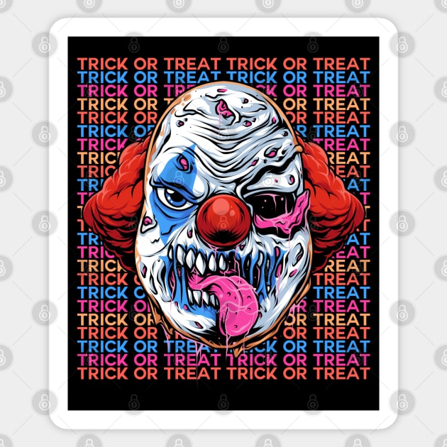 Trick Or Treat Zombie Clown Sticker by AngelFlame